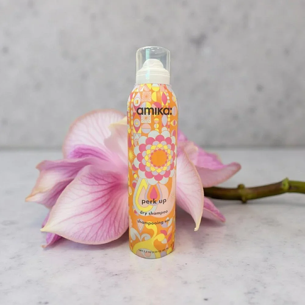 Amika Perk Up Power Up Dry Shampoo 5.3 oz and Dry Shampoo Travel size 1.8 oz